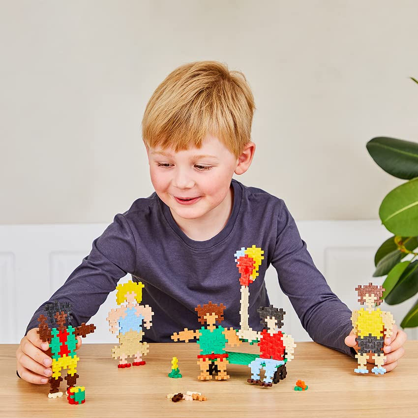 PLUS PLUS Learn to Build Set, Interlocking Mini Building Blocks, 3D Puzzle Construction Stem Toy for Kids - People of The World,