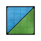Chessex Play Mat - Mat: 1 Sq 2 Sided Blue/Green Battlemat (Two Color Mat) - Smooth & Tough - Compatible With Tabletop Rpgs - Acc