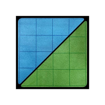 Chessex Play Mat - Mat: 1 Sq 2 Sided Blue/Green Battlemat (Two Color Mat) - Smooth & Tough - Compatible With Tabletop Rpgs - Acc