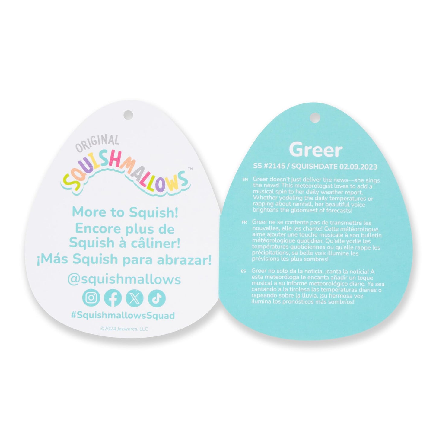 Squishmallows Original 5-Inch Greer Yellow Grasshopper - Official Jazwares Plush (Little)
