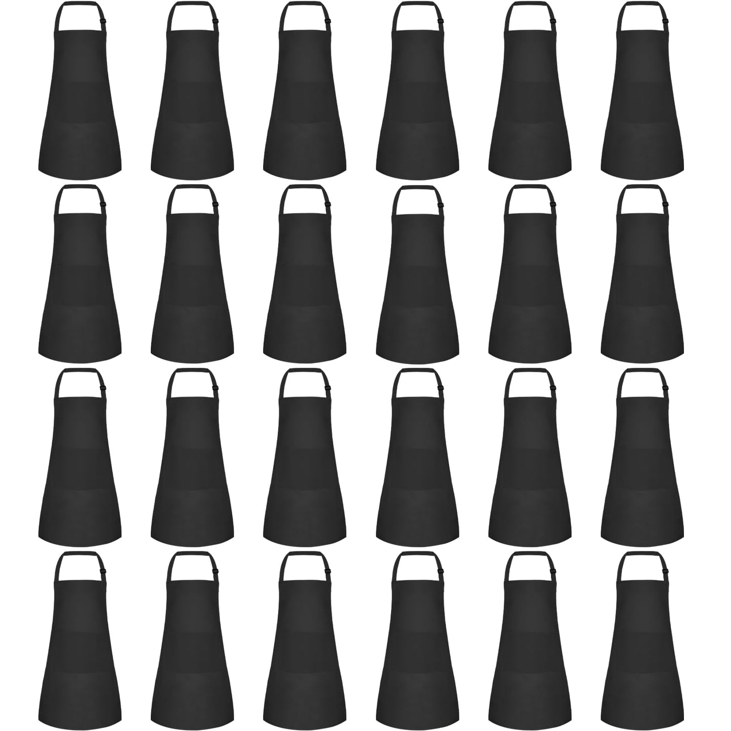 BOUBONI 24 Pack Kids Apron Bulk with 2 Pockets Adjustable Chef Art Apron Kids Painting Aprons for Cooking Baking Painting Crafti