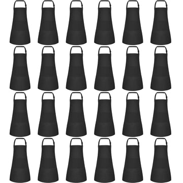 BOUBONI 24 Pack Kids Apron Bulk with 2 Pockets Adjustable Chef Art Apron Kids Painting Aprons for Cooking Baking Painting Crafti