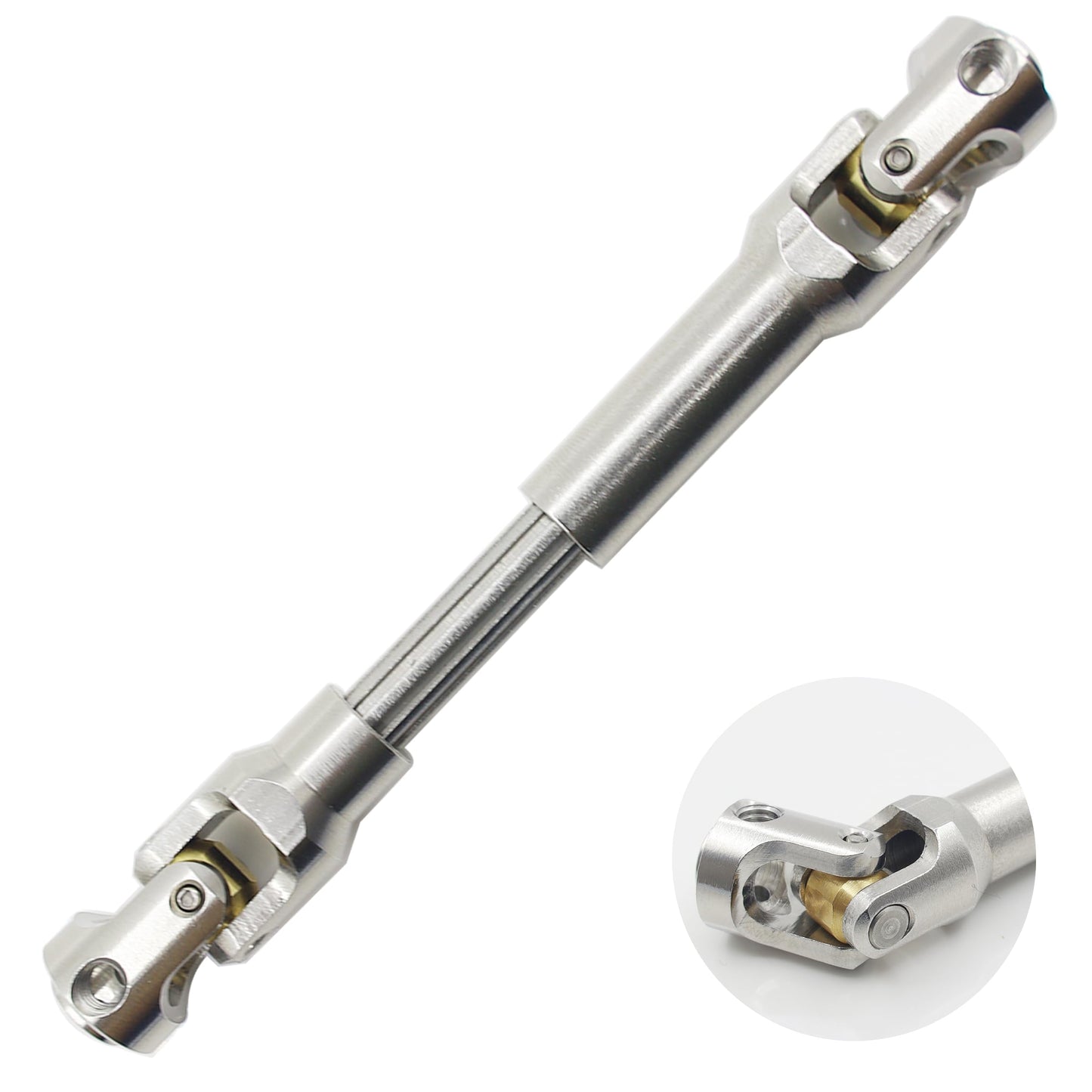 Raflot Drive Shaft Stainless Steel Heavy-Duty Driveshafts for 1/10 RC Car Crawler Axial SCX10 90046 AXI03007 TRX4 Redcat Gen8(75