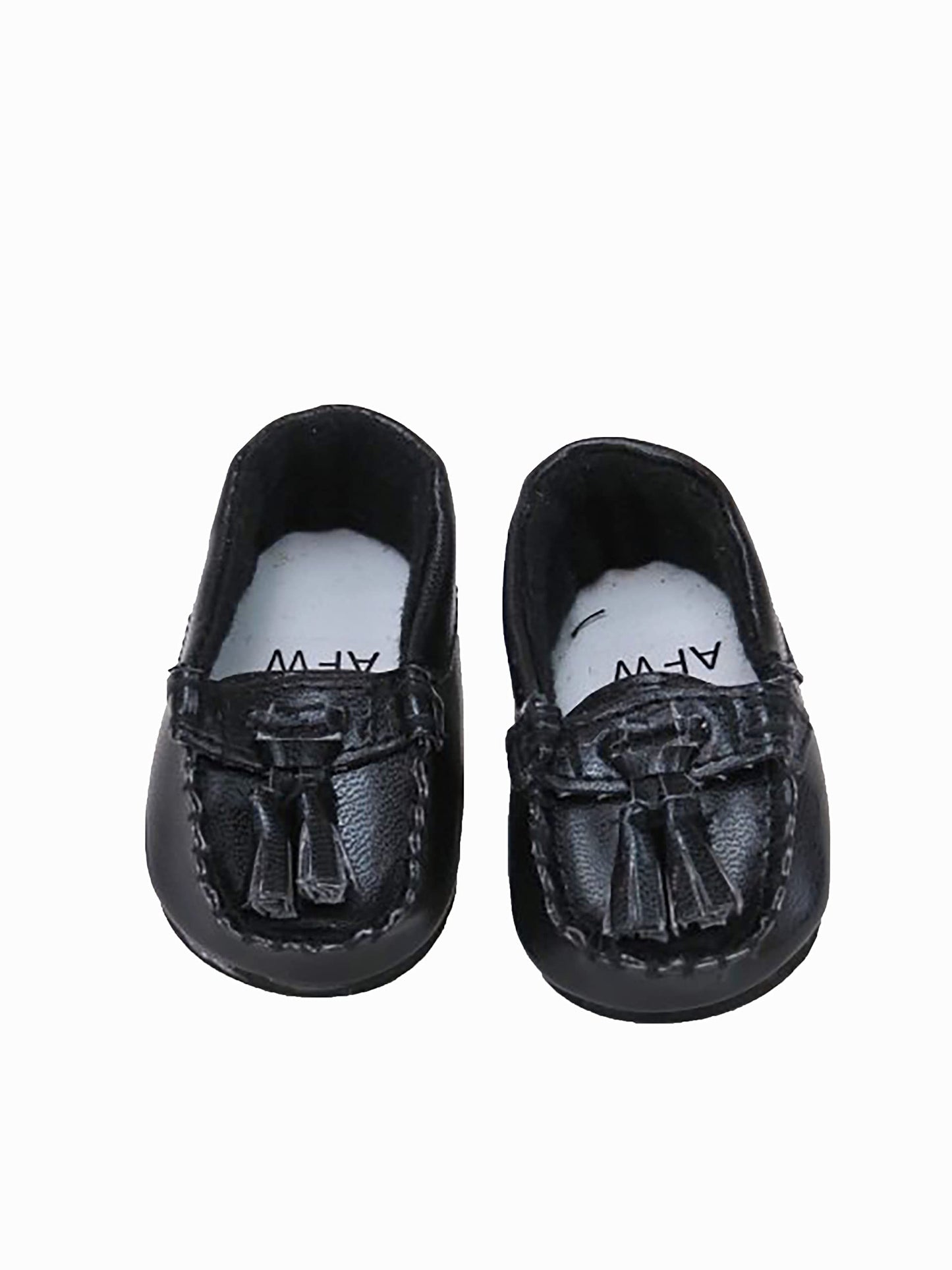 American Fashion World Black Loafers for 18-Inch Dolls | enhanced Quality & Trendy Design | Dolls Shoes | Shoe Fashion for Dolls for Popular Brands