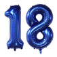 40Inch Navy Blue Number 18 Balloons Self-Sealing Balloon 18 Numbers For Birthday Party Decorations And Anniversary Party Decor (