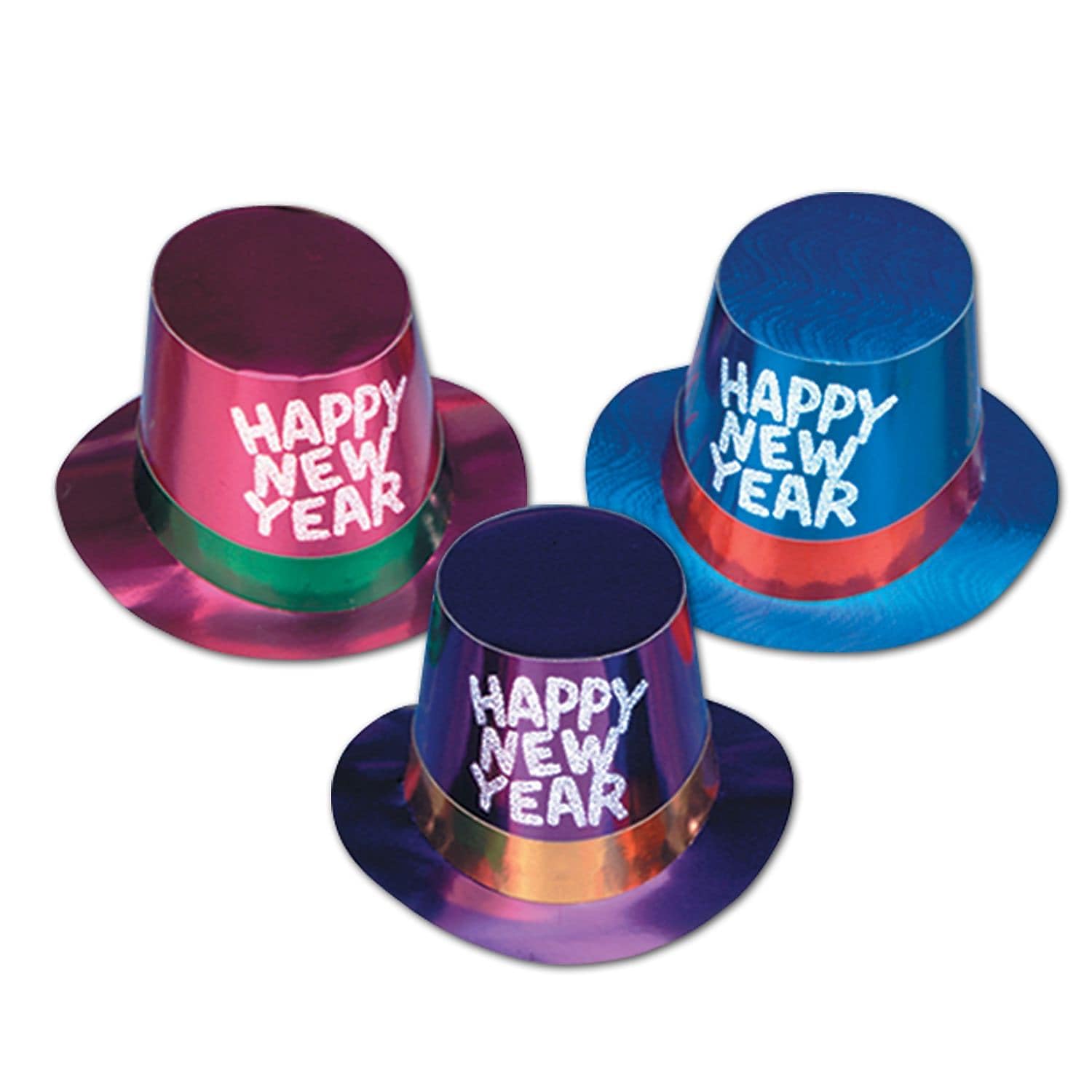 Beistle Foil Hi-Hat With Glittered Happy New Year, One Size, Assorted88619-C25