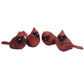 Set Of 4 Small Resin Cardinal Figurines #U2813