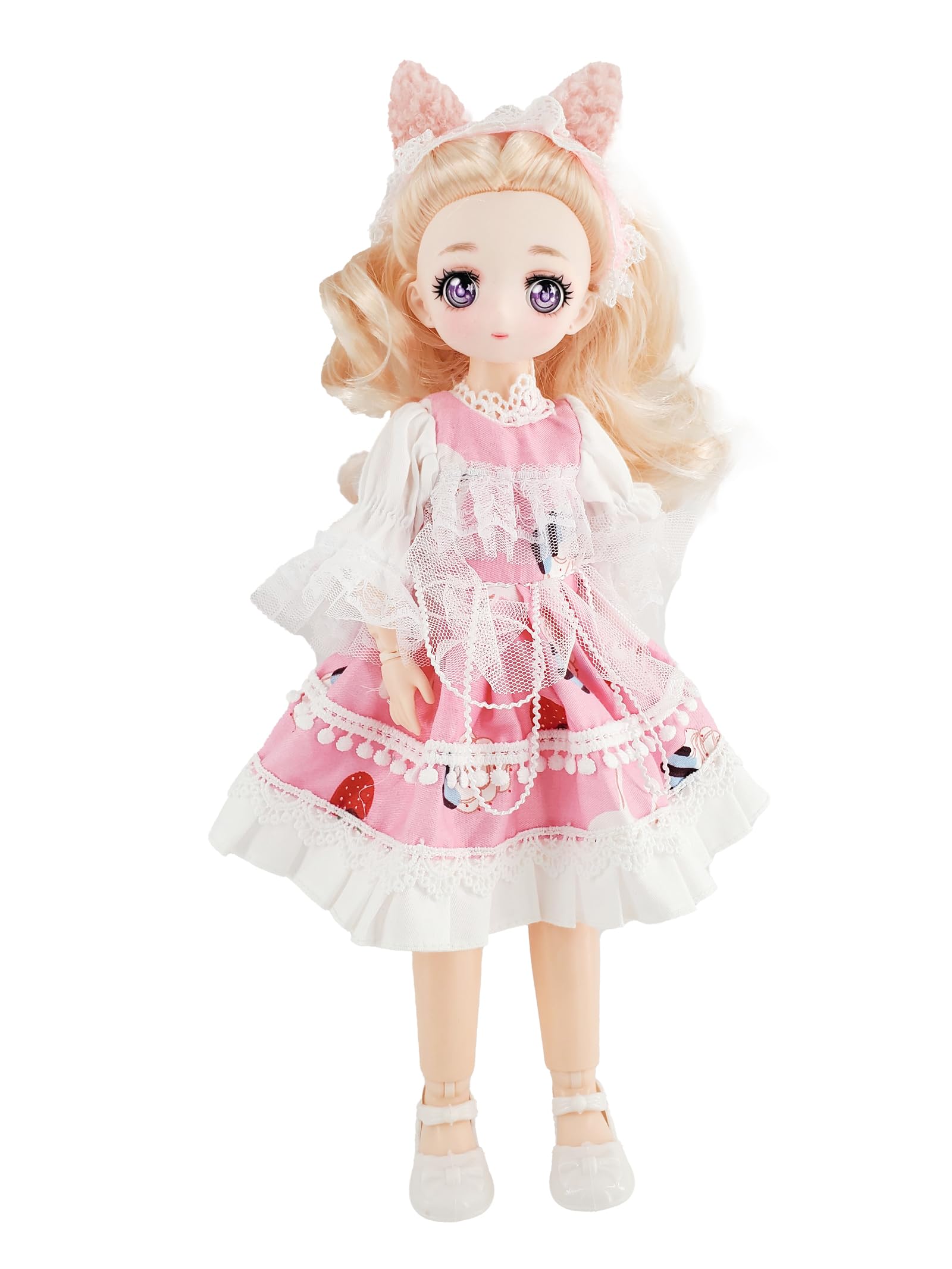 Onrri 1/6 Scale Anime Fashion Mechanical Joint Posable Doll, With 1 Complete Outfits And Suprise Accessories, 12 Inch, Great Gif