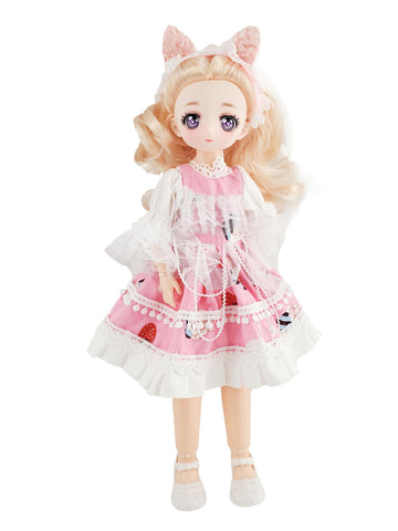 Onrri 1/6 Scale Anime Fashion Mechanical Joint Posable Doll, With 1 Complete Outfits And Suprise Accessories, 12 Inch, Great Gif