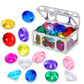 XIJUAN Diving gem Pool Toys Sand Toys,14Colorful Diamond Treasure Chest Summer Swimming gems Pirate Diving Toy Set Underwater Sw