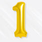 Flyloons 1 number Foil Balloon Golds 16 inch Size For Kids Boys Girls Birthday Decoration Items 1st Year Number Balloons 0 to 9 