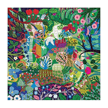 Eeboo: Piece And Love Bountiful Garden 1000 Piece Square Adult Jigsaw Puzzle, Glossy, Sturdy Pieces, Minimal Puzzle Dust