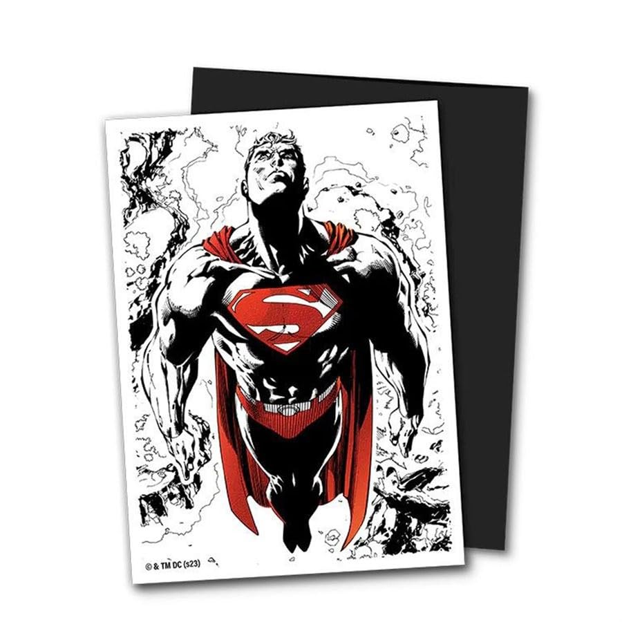 Dragon Shield Sleeves – Sleeves: Dragon Shield Limited Edition Matte Dual Art: Superman Core (Red/White) 100 Ct - Mtg Card Sleeves Are Smooth & Tough