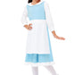 Girl'S Belle Halloween Dress Blue Princess Outfits Beauty Masquerade Party Maid Dresses 9-0 Years