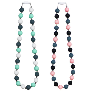 Chew Necklaces For Sensory Kids Boys, Chewy Necklace Sensory Toys For Kids Adults With Autism, Adhd, Spd, 2 Pack Silicone Chew N