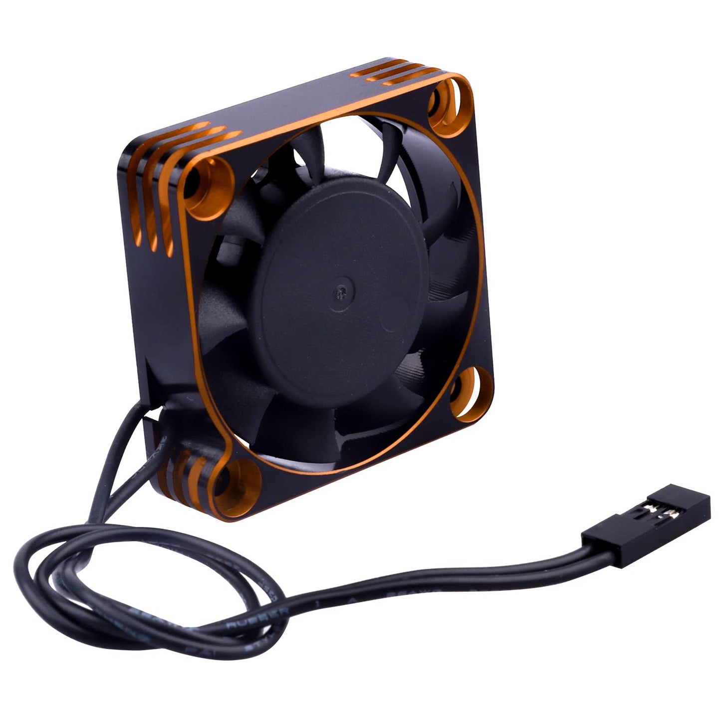 RC Motor Cooling Fan 40x40mm 16000RPM 540 550 Motor ESC Heatsink Brushless Cooling Fans for 1/10 1/8 RC Car (Black&Gold)