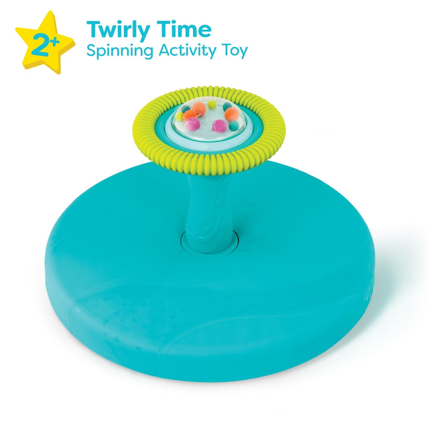 B. toys - Spinning Activity Toy - Colorful Bead Popper - Easy - Grip Handle - Active Play for Toddlers - 2+ Years - Twirly Time