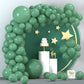 Tuparka Sage Green Balloons 102 Pcs Green Balloons Garland Arch Kit 18 12 10 5 Inches Party Balloons For Baby Shower Birthday Wedding Bridal Shower Party Decor
