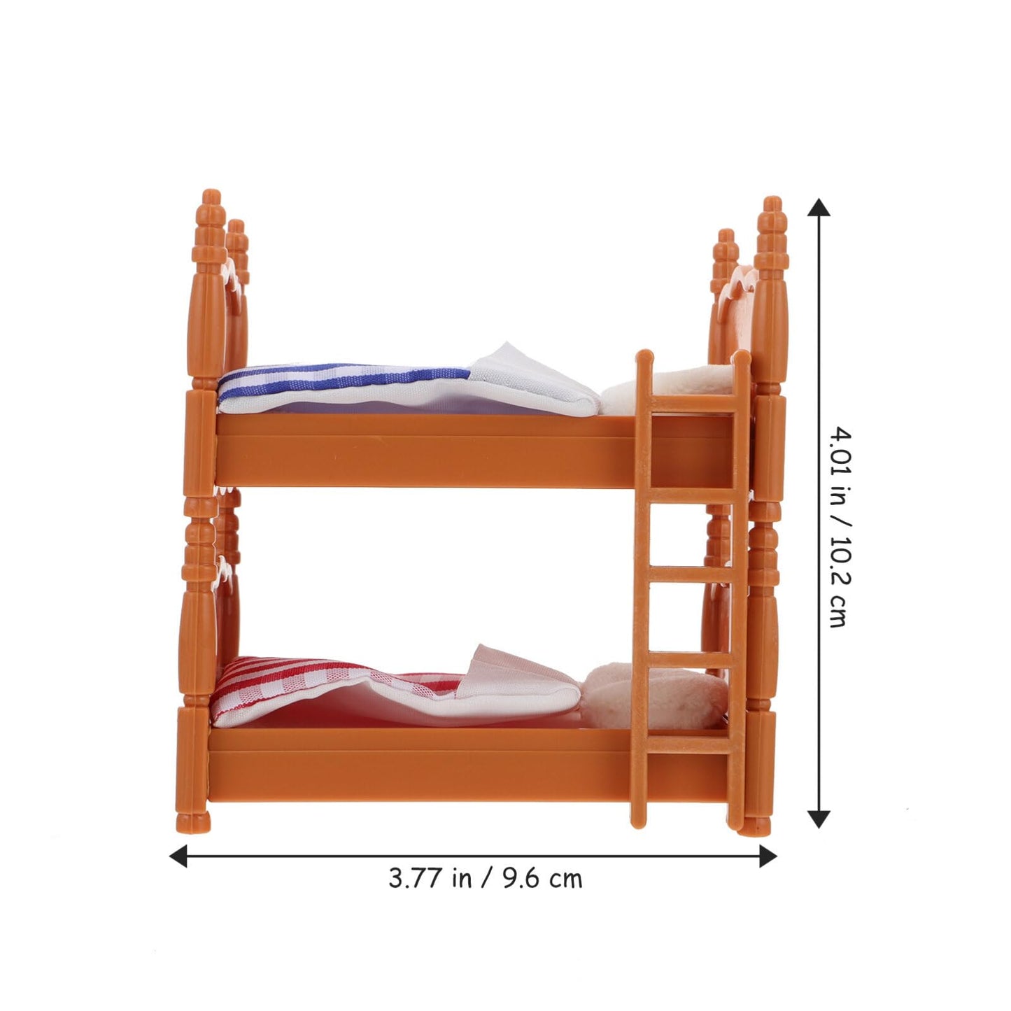 Miniature Dollhouse Bed Miniature Bunk Beds for Dollhouse, Dollhouse Bunk Beds Set 1 12 Scale, Doll House Furniture of Bunk Bed