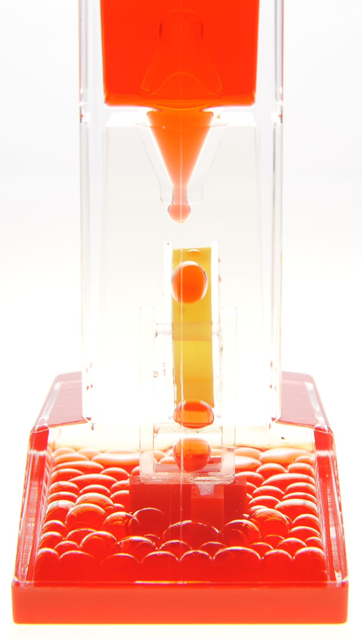 Powertrc Liquid Motion Bubbler Timer With 2 Wheels Inside | Relaxing And Calming Toy For Kids With Autism & Adhd (Red)