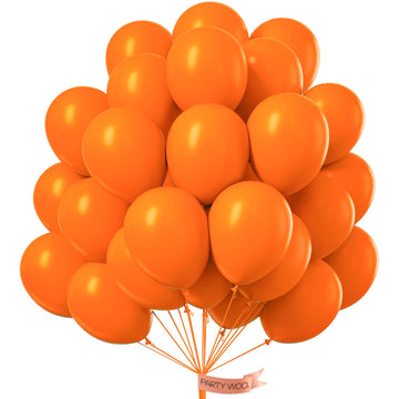 PartyWoo 12 Inch Dark Orange Balloons, 50 pcs Rubber, Perfect for Birthday & Wedding Decorations, Model 4711100072410