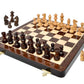 House Of Chess - 12 Inches Wooden Magnetic Folding Travel Chess Set/Board - 2 Extra Knights, 2 Extra Pawns, 2 Extra Queens & Algebraic Notation - Handmade - Premium Quality