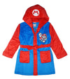 Super Mario Little/Big Boys' Soft Hooded Fleece Sleepwear Bathrobe - Plush Robe For Kids, Mario, 8