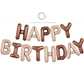 Toniful Light Brown Chocolate Happy Birthday Balloons Banner 16 Inch Mylar Foil Letters Birthday Sign Reusable For Girls Boys Ki