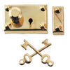 Dollhouse Miniature Brass Americana Lock w/Key by Houseworks