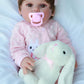 Scom Realistic Reborn Baby Dolls - 18 Inch Silicone Baby Girl, Real Life Dolls With Full Body Vinyl, Newborn Lifelike Weighted D