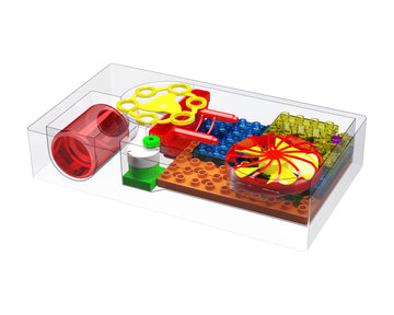 E-Blox Building Blocks Stem Circuit Kit, Build Your Own Bubble Machine, Bubble Solution Included, Great Science Project For Litt