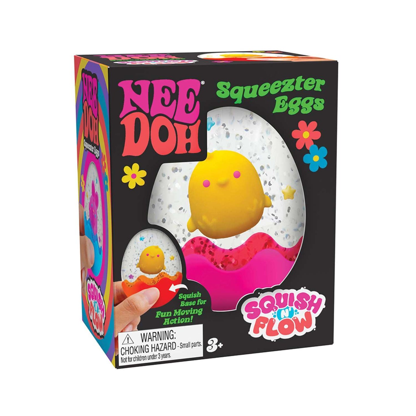 Schylling Needoh Squeezter Egg - Sensory Squeeze Toy - Cute Character Inside - 2.5'' Tall - Color May Vary (Pack Of 1)