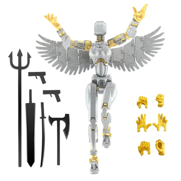 WKSBBTS 5Pack Titan 13 Action Figure Assembled  T13 Action Figure Set  Dummy 13 Action Figures  Nova 13 Robot Toy  Lucky 13 Figure 3D Printed Multi-Jointed Movable  Birthday Gift Toy for Kids Boy