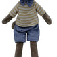 Mikee Fluffie Monkey Stuffed Animals,15.7'' Boy Monkey Plush With T-Shirt And Pants,Cute Stuffed Animal For Girls As Birthday, E
