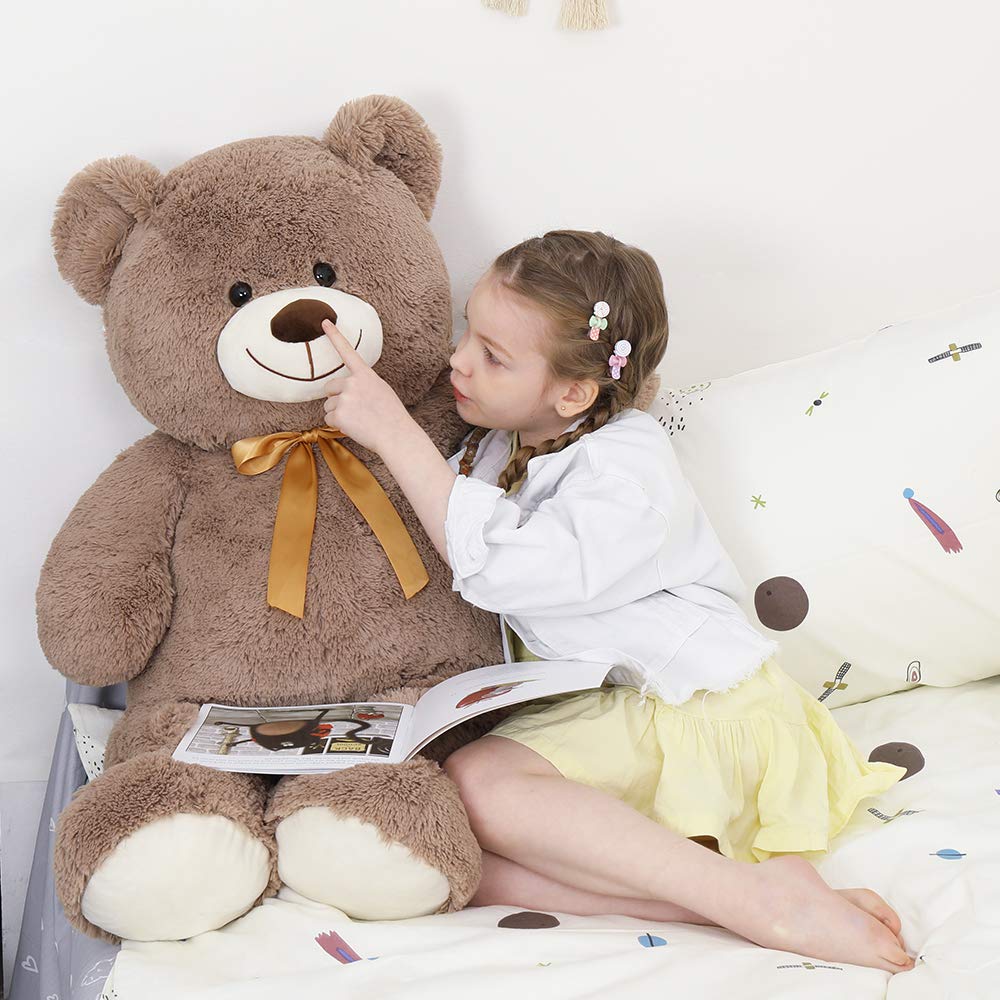 Tezituor Big Teddy Bear 40'' Giant Stuffed Animal Plush Toys Life Size Teddy Bear Plushie Gifts for mature-themed & Children Kids Boys Girls or Kids Soft Bear for Valentines Day Chrismas Birthday Baby Shower