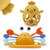 Baby Suction Toys High Chair Teething Toys - Baby Teething Chew Toys Silicone Teethers, Food Grade Silicon for 6 12 18 Months (Y