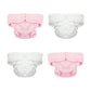 4 Pieces Reusable Baby Doll Diapers - Newborn to 7 Inch Dolls (Pink & White)