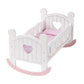 Robud Wooden Baby Doll Crib, Baby Doll Bed Toys, Fits Up To 18 Inch Doll Accessories