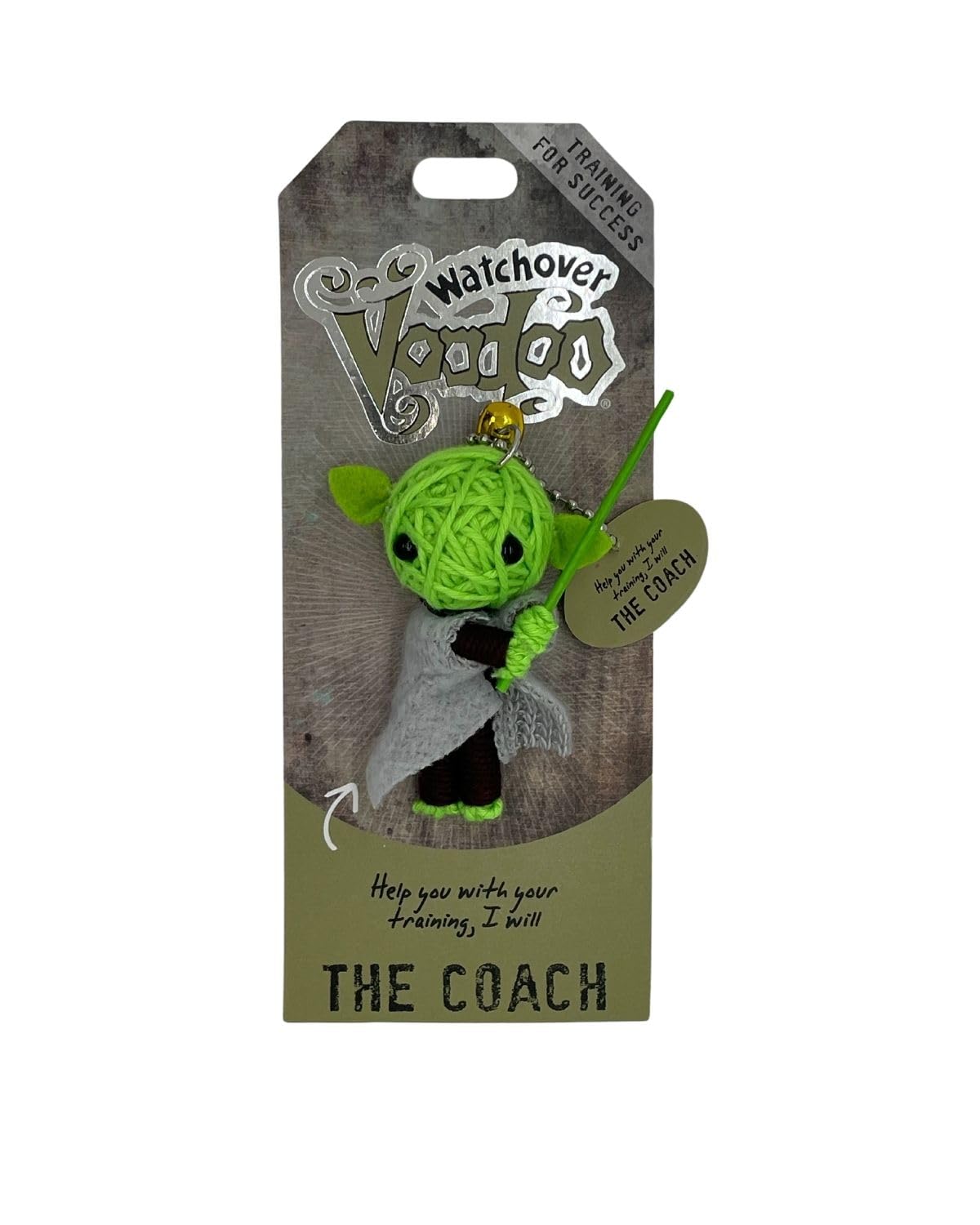 Watchover Voodoo 3-Inch The Coach - Handcrafted Gift to Bring Good Luck and Positivity Everywhere You Go