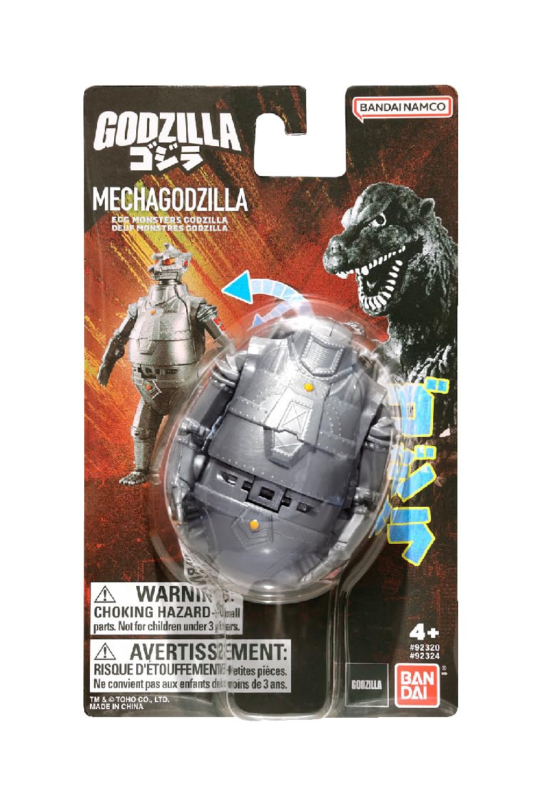 BANDAI NAMCO Mecha Godzilla 4" Transforming Egg Toy Figure, PVC Model 92324