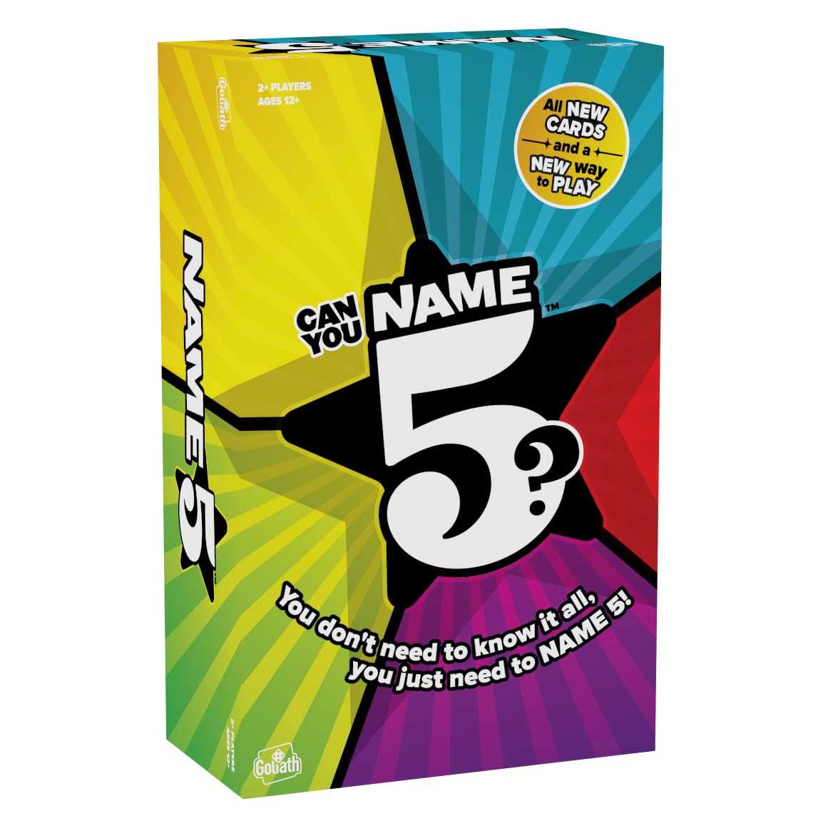 Goliath Name 5 Board Game - Party Game for 2+ Players, Ages 12+, Multicolor, 2.5 x 4.9 x 7.9 inches, Model