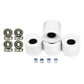 Calandis Skateboard Wheels with Bearings 60mm Wheels Set of 4 White Gold Cover