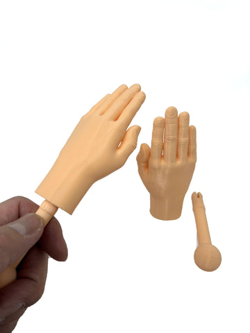 Munnygrubbers - 1 Pair Tiny Hands With Sticks - Mini Little Hand Stick Puppet - Halloween Costume - Strong Hand Prop - Scary Movies - Novelty Toy Gift - Tiktok Famous - (Normal 1X Set)