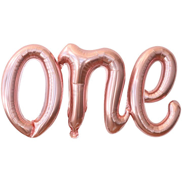 Katchon, Rose Gold One Balloons For 1St Birthday - 20 Inch | One Foil Balloon Letters For One Sweet Peach Birthday Decorations | One Year Old Birthday Decorations, First Birthday Decorations For Girl