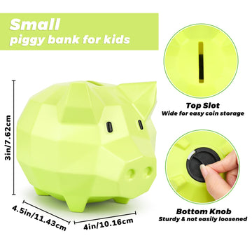 Fvnpiham Kids Piggy Bank For Boys, Unbreakable Plastic Piggy Bank Cute Piggy Banks Practical Gifts For Birthday Christmas Easter