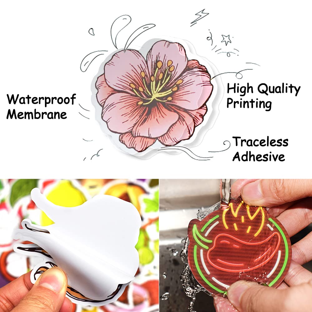100Pcs Food And Fruit Stickers For Kids Realistic Food Fruit Stickers For Scrapbooking Cute Food And Vegetable Big Stickers For
