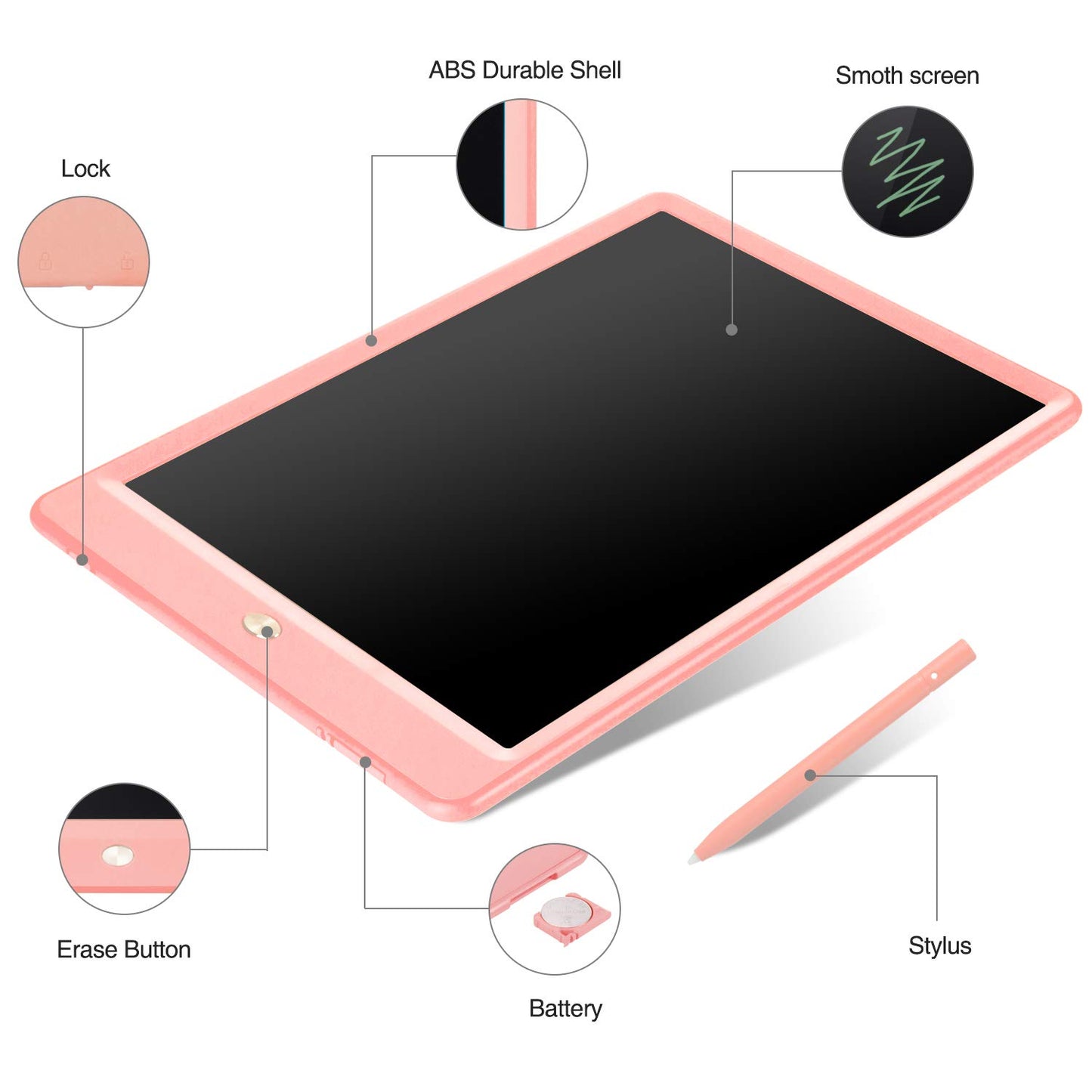 2 Pack LCD Writing Tablet for Kids Doodle Board 10 Inch, Electronic Drawing Tablet Drawing Pads, LEYAOYAO Drawing Board Learning