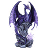 Pacific Giftware Large Winged Purple Dragon with LED Light Purple Crystal Rock 18 h