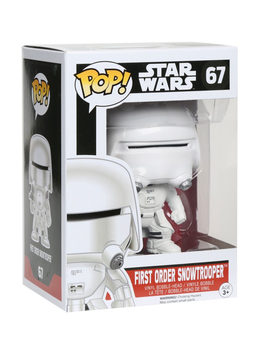Funko Pop! Star Wars Episode 7 First Order Snowtrooper Figure, One Size, White, Model 6223, Plastic Collectible