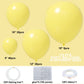 Yellow Balloons 110Pcs Yellow Balloon Garland Arch Kit 5/10/12/18 Inch Matte Latex Yellow Balloons Different Sizes As Honey Bee